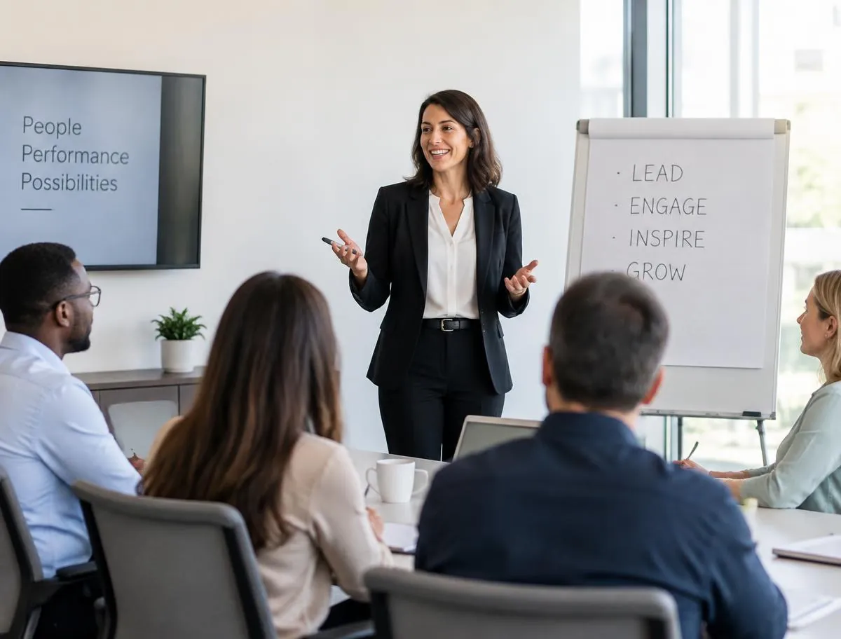 Corporate training session with a facilitator in Dubai